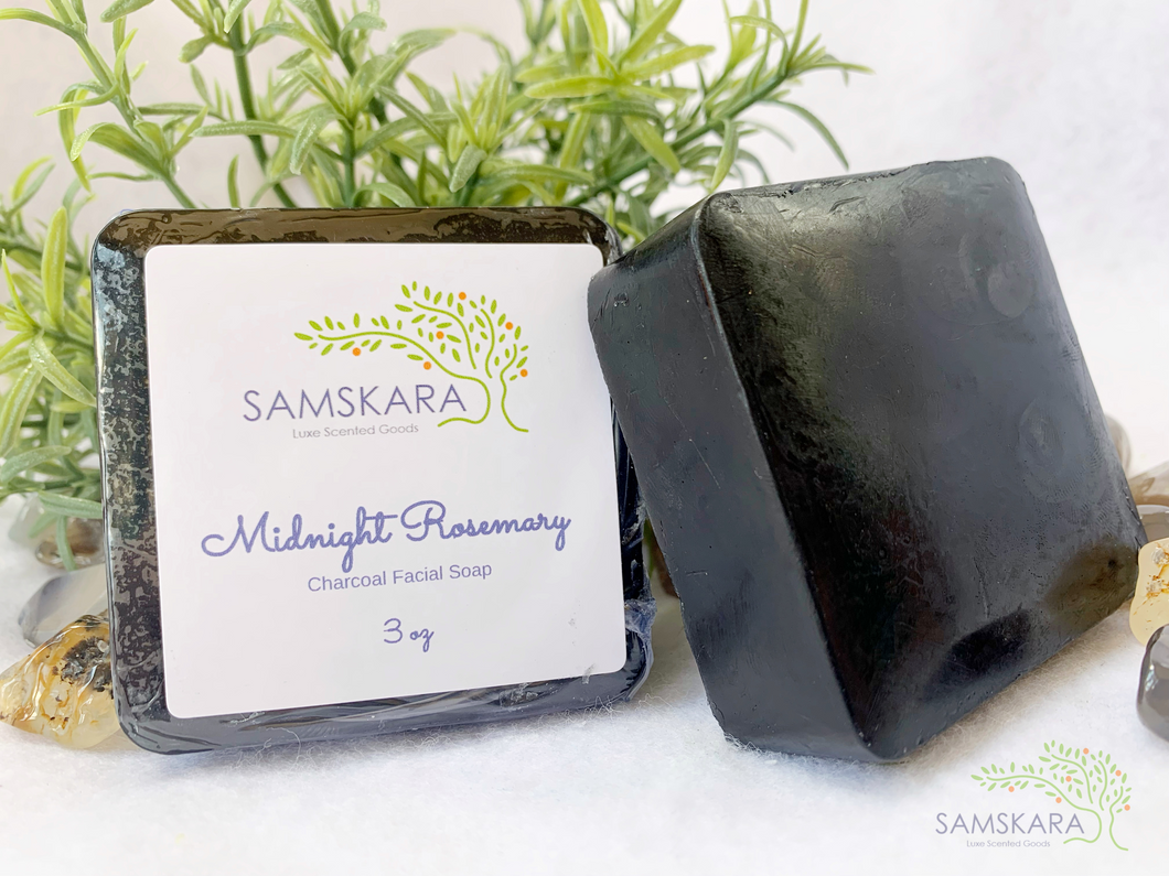 Midnight Rosemary Charcoal Facial Soap